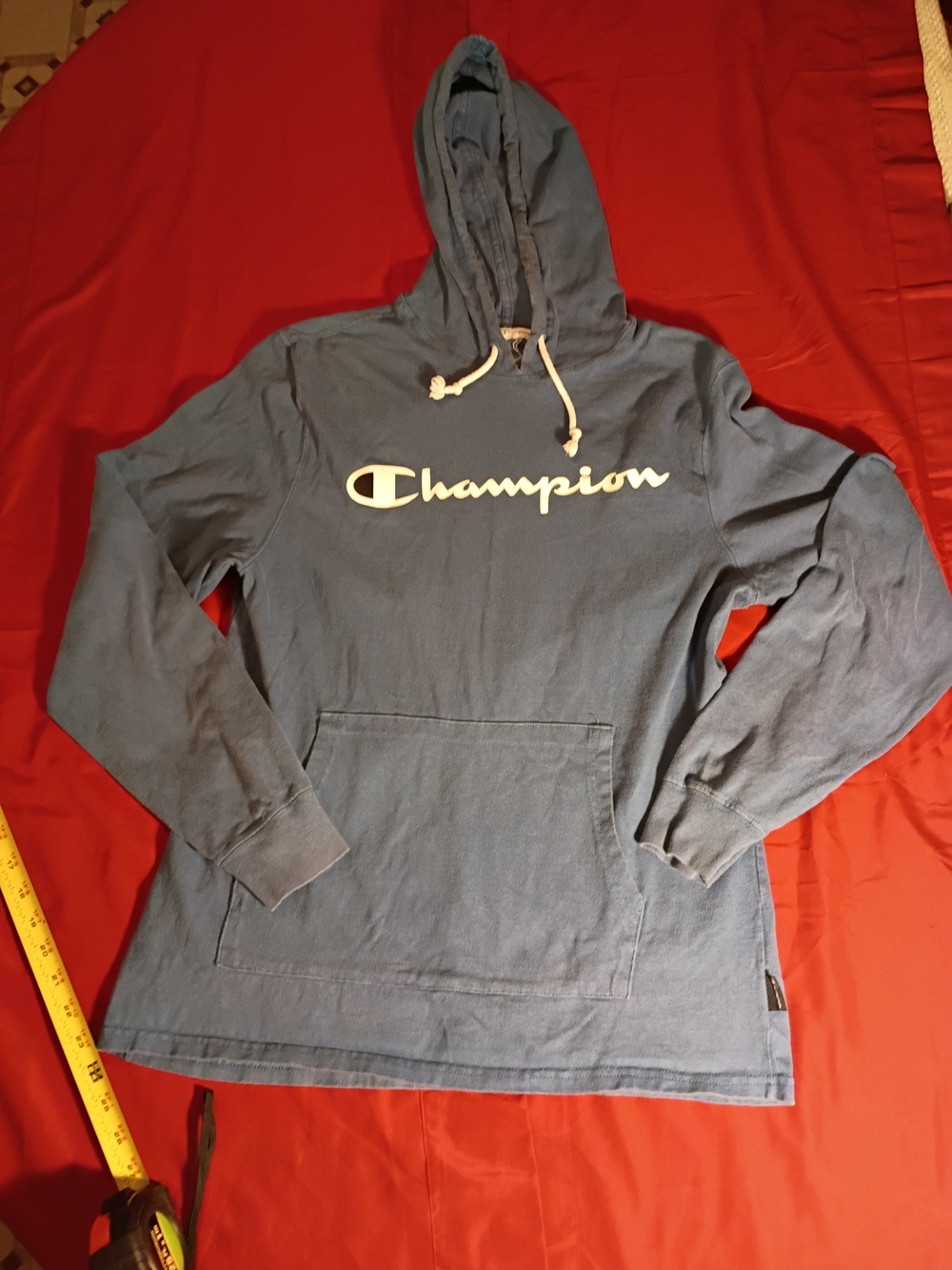 Champion Men's Blue Hoodie Sweatshirt